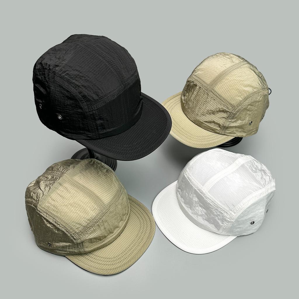 Spring And Summer Retro Simple Solid Color Quick-Drying Baseball Cap Men'S And Women'S Breathable Flat-Brimmed Outdoor Camping Cap