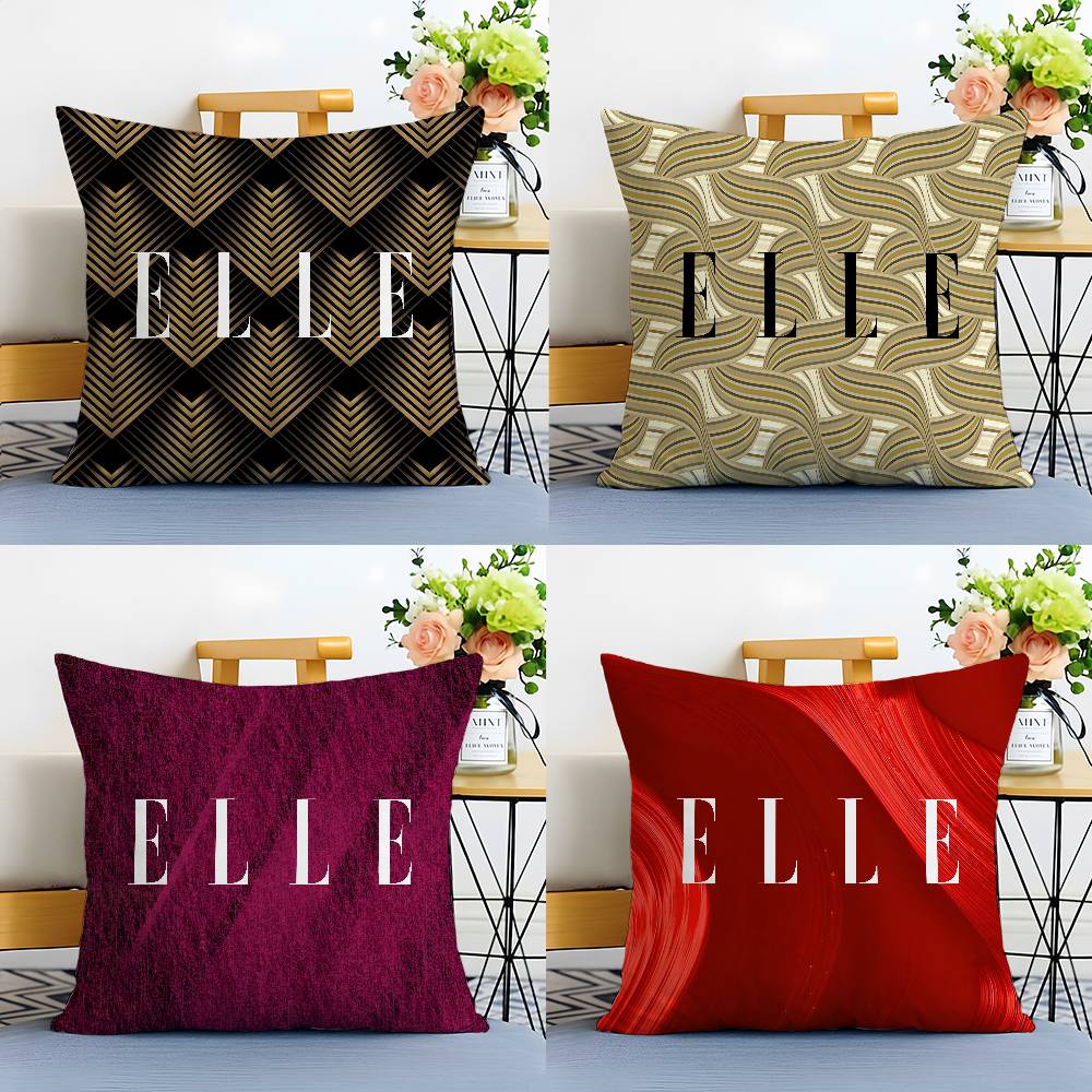 Healthy Style Home ELLE Living Pillow Case Anti-dustmite Pillowcase Invisible Zipper Silky Short Plush Sofa Cushion Cover