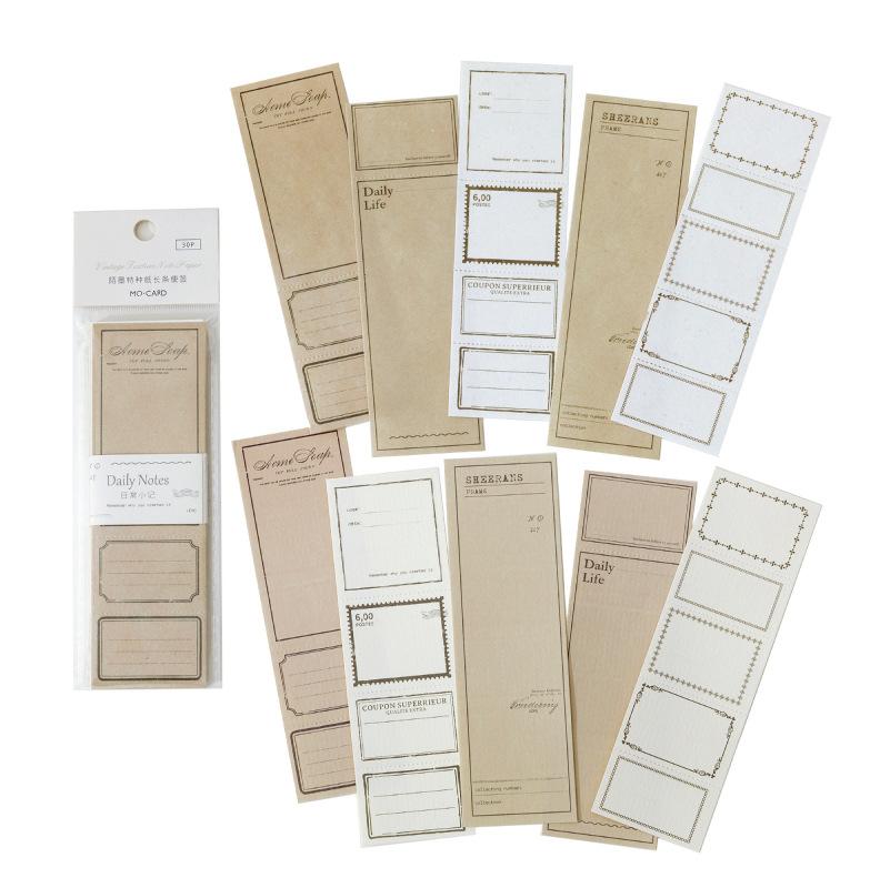 Sticky Notes And Listen To The Wind Series Simple Retro Handbook Message Notepaper Bottom 6 Models