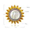 New Creative Baroque Dazzle Moon Sun Enamel Badges Pins For Women Classic Retro Middle Metal Corsage Party Banquet Pin