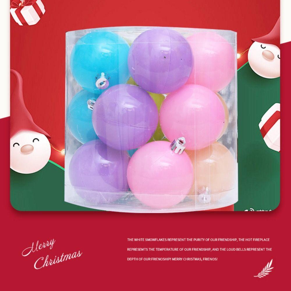 15/20pcs Waterproof Christmas Ball Plastic Xmas Tree Hanging Ornament Hang Bauble Ball New Year