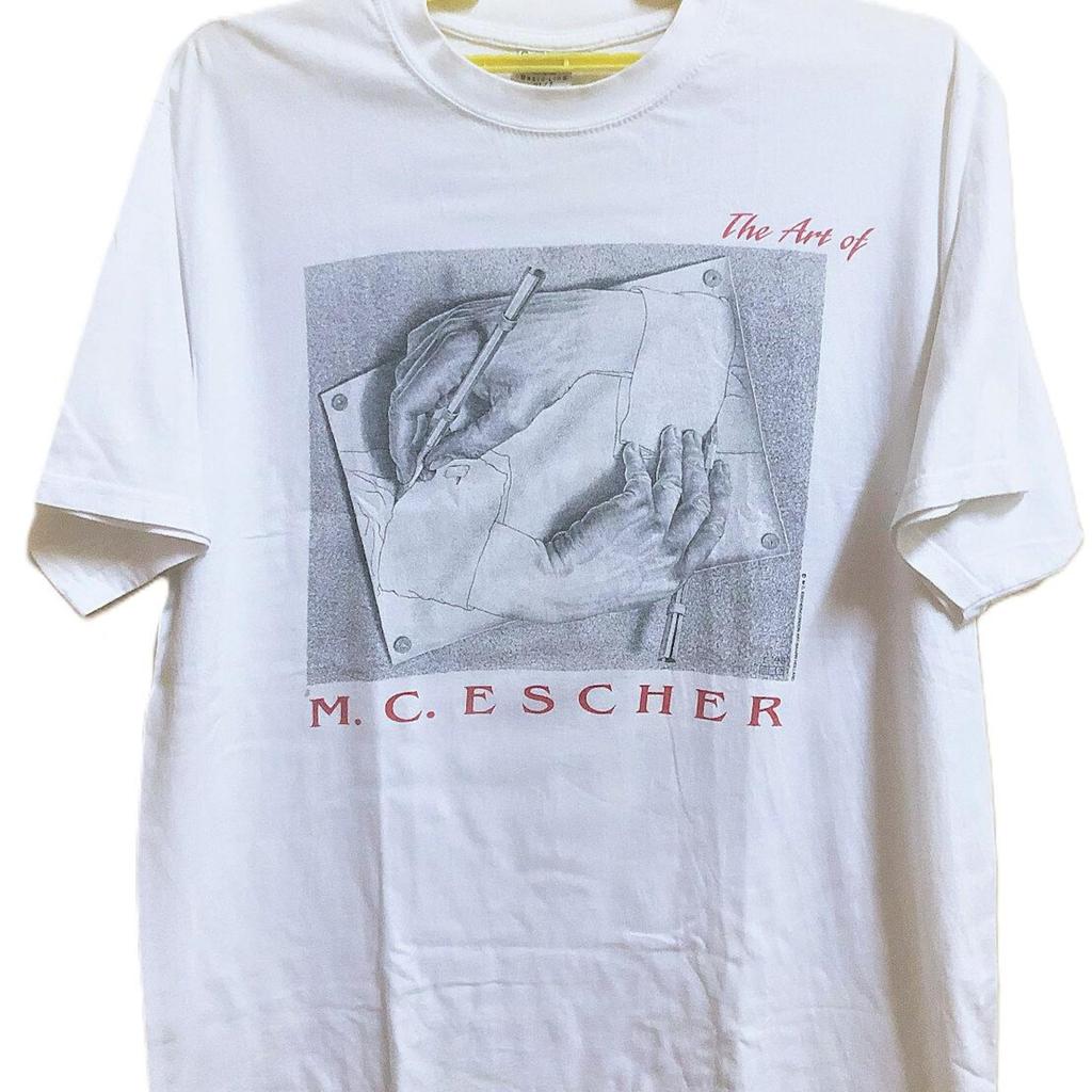 Vintage 90s MC ESCHER sketch Art t shirt size XL