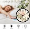 Plastic Silent Movement Designer Wall Clock (Black Frame, 12-inch)