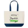 Tote Bag - PLANETEE - Best Emergency Doctor of All Time - Blue Background - Cotton 40x45 Cm - Large Size