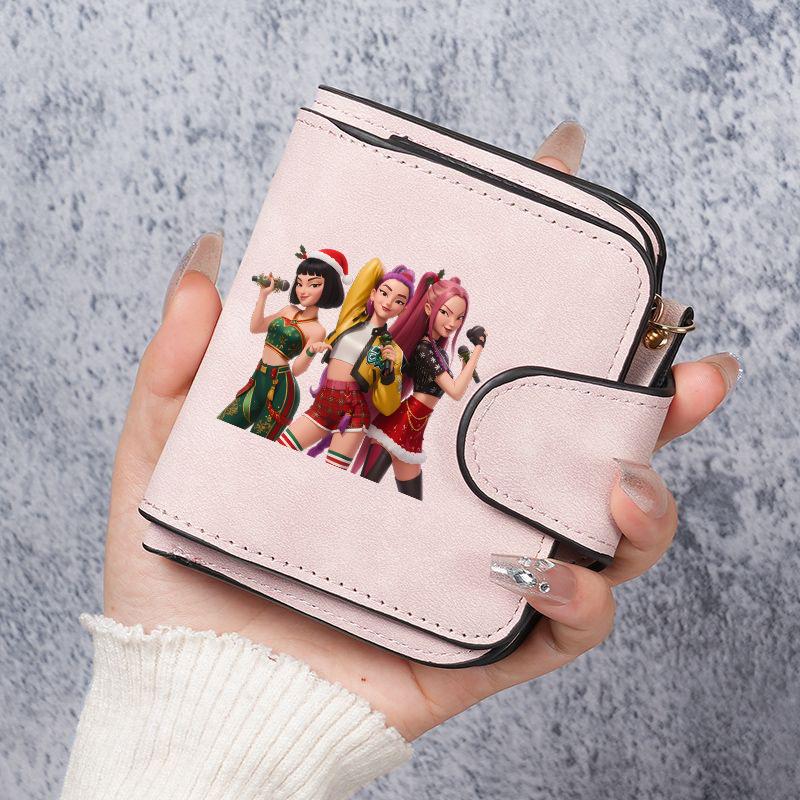 Portafoglio Kpop Devil Hunter Donna Portamonete Cacciatore Carino Porta Carte di Credito Portapassaporto Portafoglio in PU