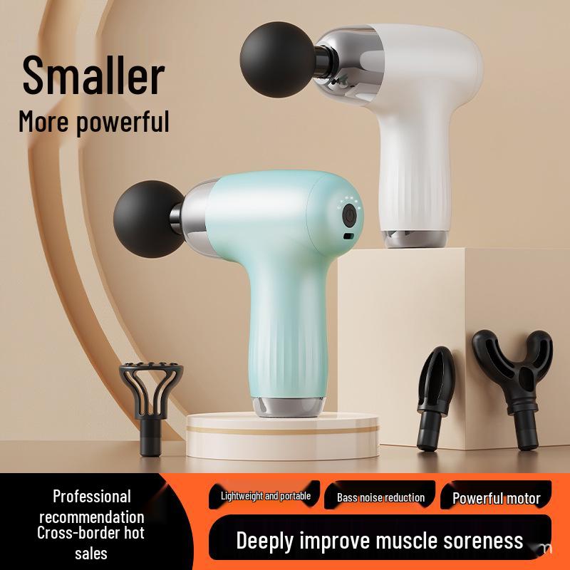 Compact Adjustable Neck Massager Fascia Gun - Portable and Rechargeable