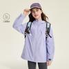Girls' 26 Spring Clothes, Middle and Large Children's Hooded Fashion Casual Top