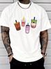 Unisex Red Crew Neck Tee Kawaii Multicolor Boba Tea Cups We Are All Different Positive Slogan Bubble Tea Lover Casual Cotton Tops