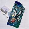 1pc Fashion Cool Eagle Logo1 Beach Towel with Custom Name, Beach/Swimming/Bath/Picnic/Camping Towel, Suitable for Seaside Beaches
