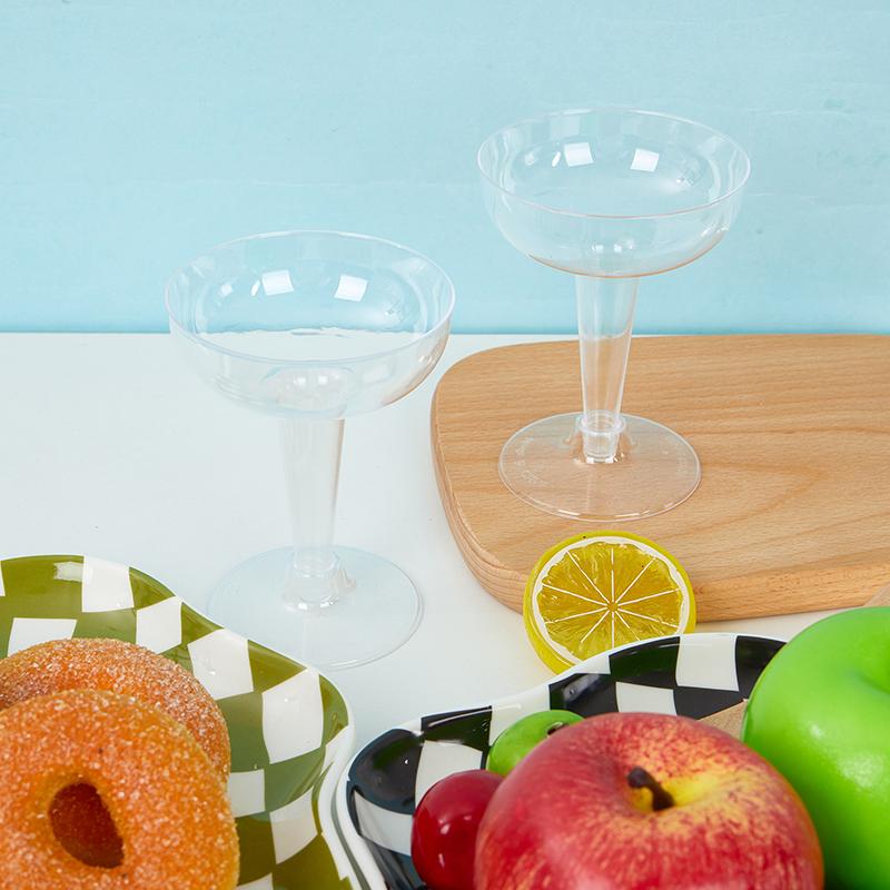 10Pcs  Plastic Champagne Flutes Disposable Clear Plastic Champagne Glasses For Parties Glitter Clear Plastic Cup Red Wine