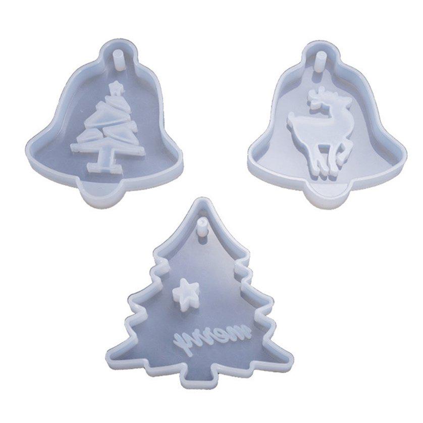 Casting Molds Christmas Tree Pendant Silicone Mold Craft Mould Crystal Epoxy Elk Shape