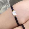 Xiaohongshu Exquisite Handmade Black & White Cat Bracelet - Versatile Woven Couple's Rope