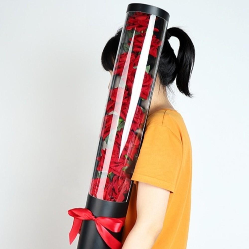 5pcs Waterproof Rose Flowers Box Transparent Bouquet Packaging Bags  Valentine's Day