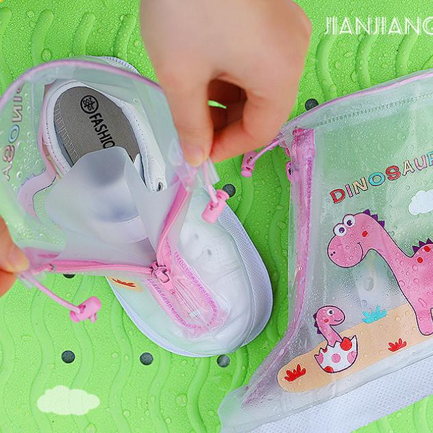 Beimei Kids' Waterproof Non-Slip Rain Boot Covers for Boys and Girls - Durable and Thick, Perfect for Rainy Days.
