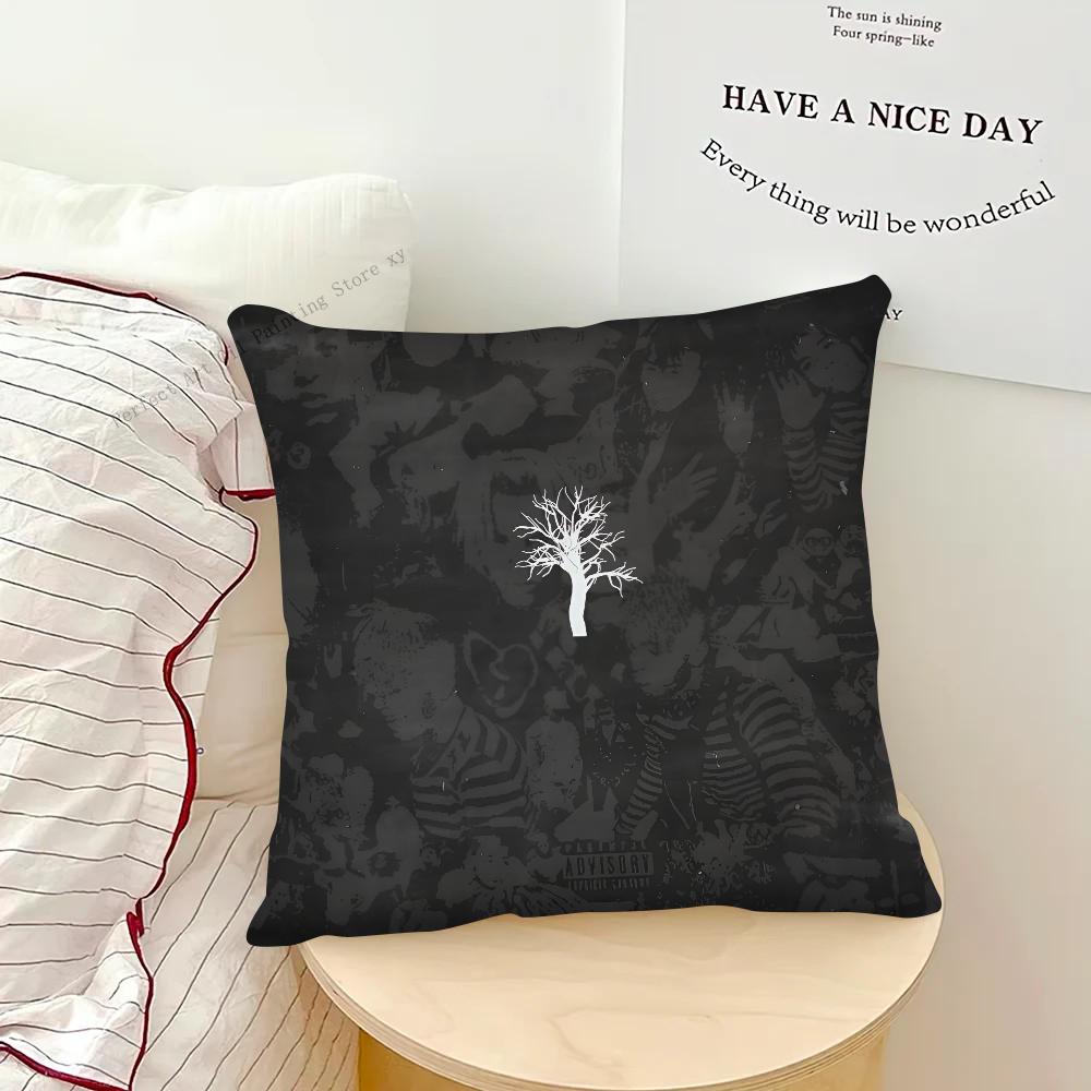 Singer XXXTentacion Rap Hip Hop Music Pillow Case Fashion Square Pillowcase Bedroom Sofa Room Ins Decoration Leisure Cushion
