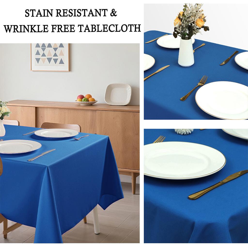Solid Color Rectangle Tablecloth Dustproof Anti-scratch Dining Table Cover for Wedding Party Exhibition Advertising Decoration