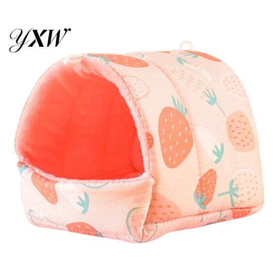 Rat Beds Guinea Pig Nest Cartoon Pattern Pet Hideout Warm Squirrel Small Animal Hamster Bed House Cage Accessories Fashion