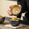 Silver-inlaid Colorful Peacock Gilded Jianzhan Kung Fu Tea Cup Personal Exclusive Master Cup Pure Hand-made Tea Cup