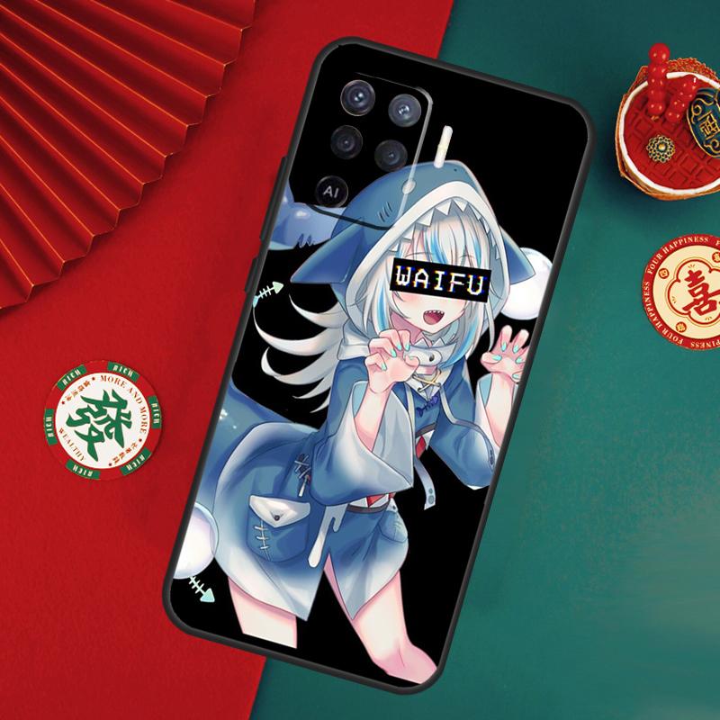Anime Hololive Gawr Gura Case For Oppo A6 A5 Pro A15 A18 A38 A58 A78 A98 A54 A74 A94 A17 A57 A80 A60 A40 A16 A76 A96