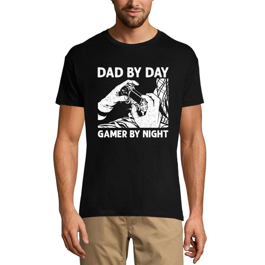 Men's T-Shirt Dad By Dad Gamer By Night - Dad's Gaming T-Shirt