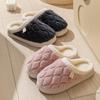 Women's and Men's Non-Slip Plush Cotton Slippers for Spring, Autumn, and Winter