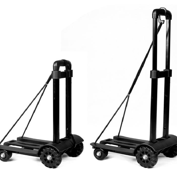 Compact 4-Wheel Folding Shopping Cart and Luggage Trolley