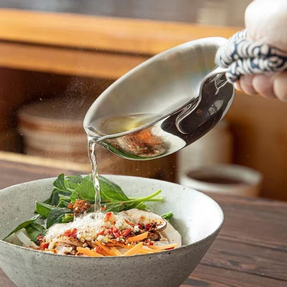 304 Stainless Steel Egg Frying Pan Ergonomic Handle Turkish Coffee Maker  Baking