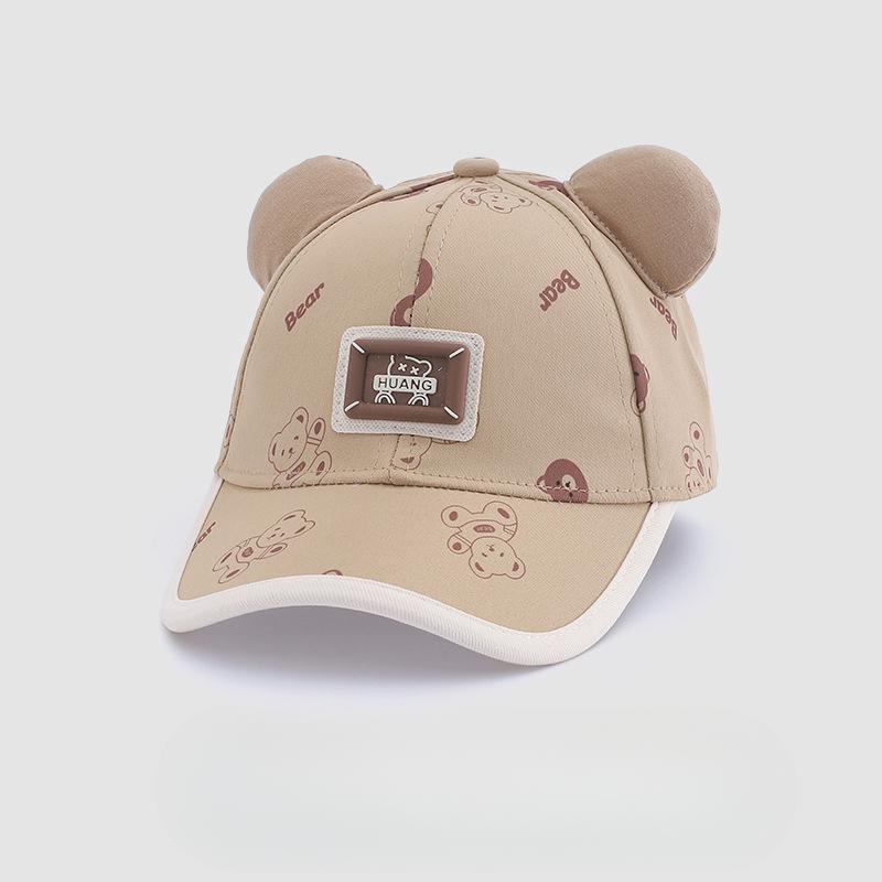 

Весняно-осіння тонка дитяча сонцезахисна бейсболка, дитяча бейсболка з мультяшним ведмедиком (49-52cm)