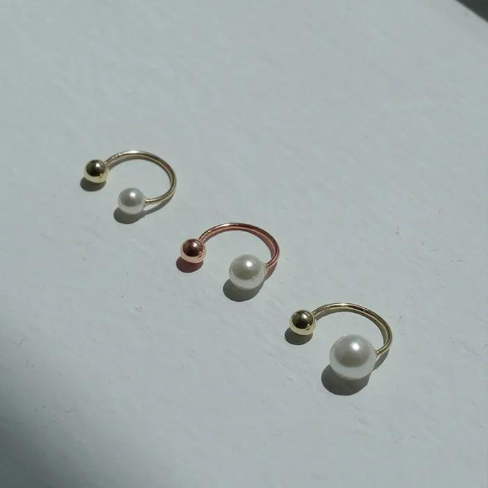 14k two way pearl ball piercing