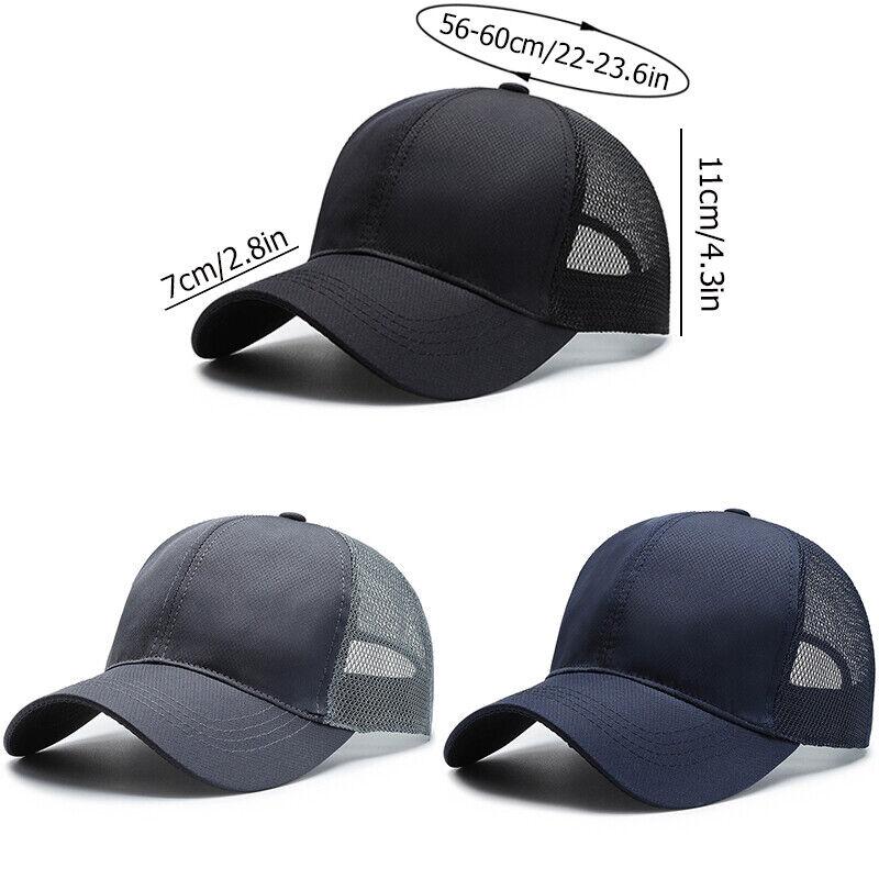 Baseballová čepice Mesh Men Trucker Hat Nastavitelná čepice se zadním popruhem Prodyšná sluneční čepice