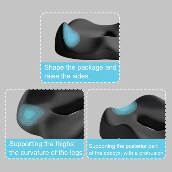 Memory Foam Seat Cushion Breathable Design Tailbone Pressure Relief Ergonomic Support Office Chair Seat Cushion
