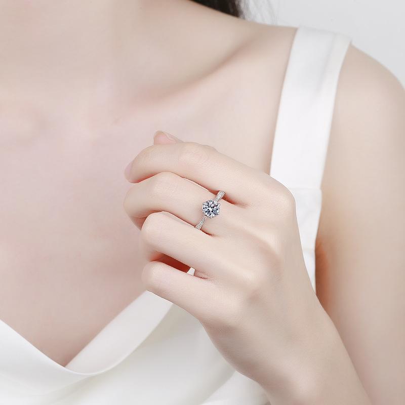 Tancise – bague classique en argent Sterling 925, Moissanite, bijoux pour dames, cadeau de fête de promesse de mariage