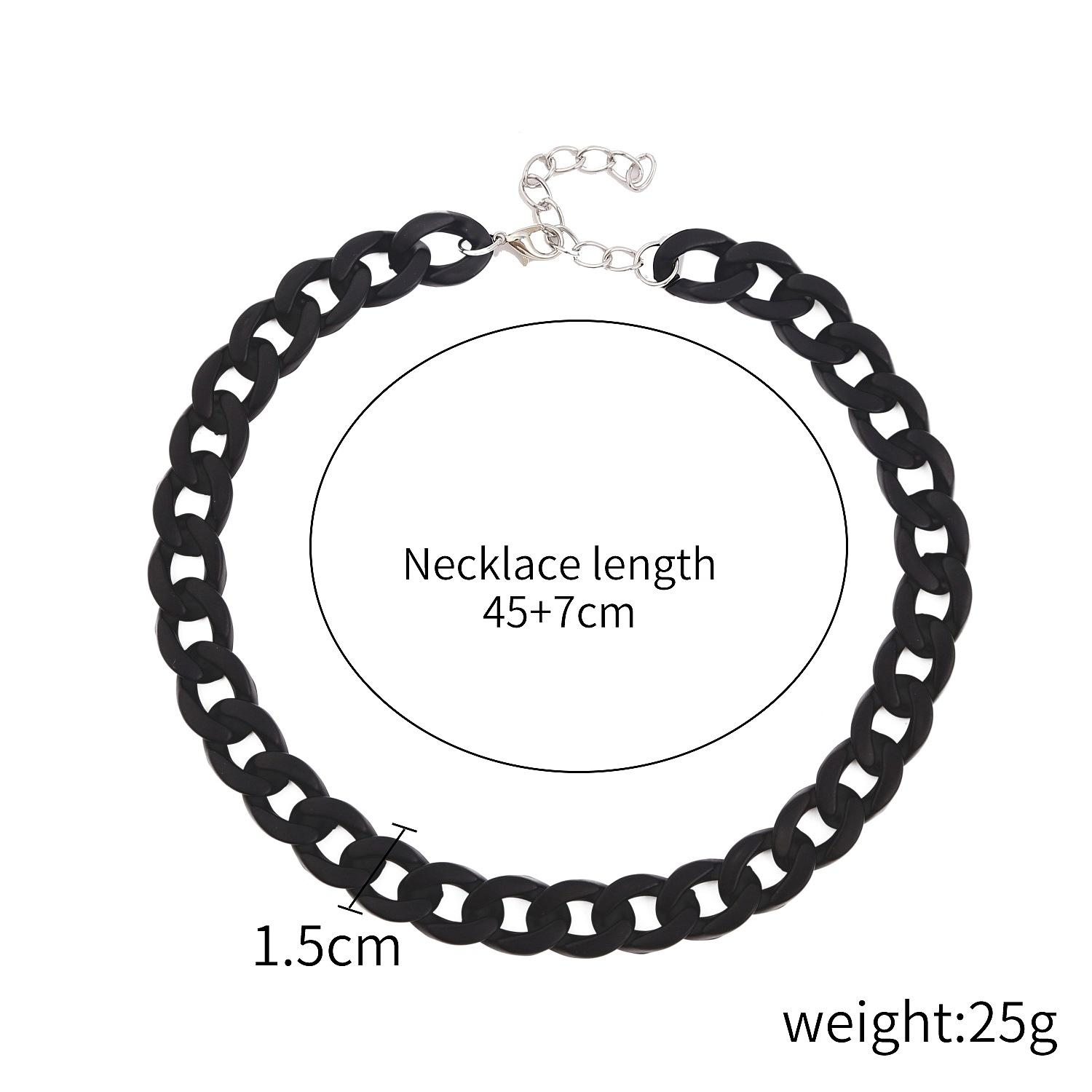 

Ожерелье для женщин Ожерелье Хип-хоп Преувеличенное Простое Ретро Пластиковое Акриловое Ожерелье Ins Чокер Красивое Элегантное Ожерелье для Нее