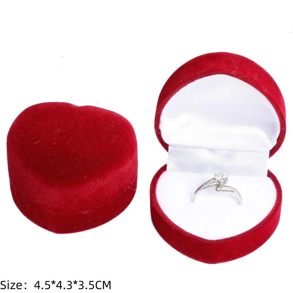 Square Engagement Velvet Earring Ring Packaging Box Jewelry Organizer Valentine Day Gift Case Ring Display Storage Wholesale