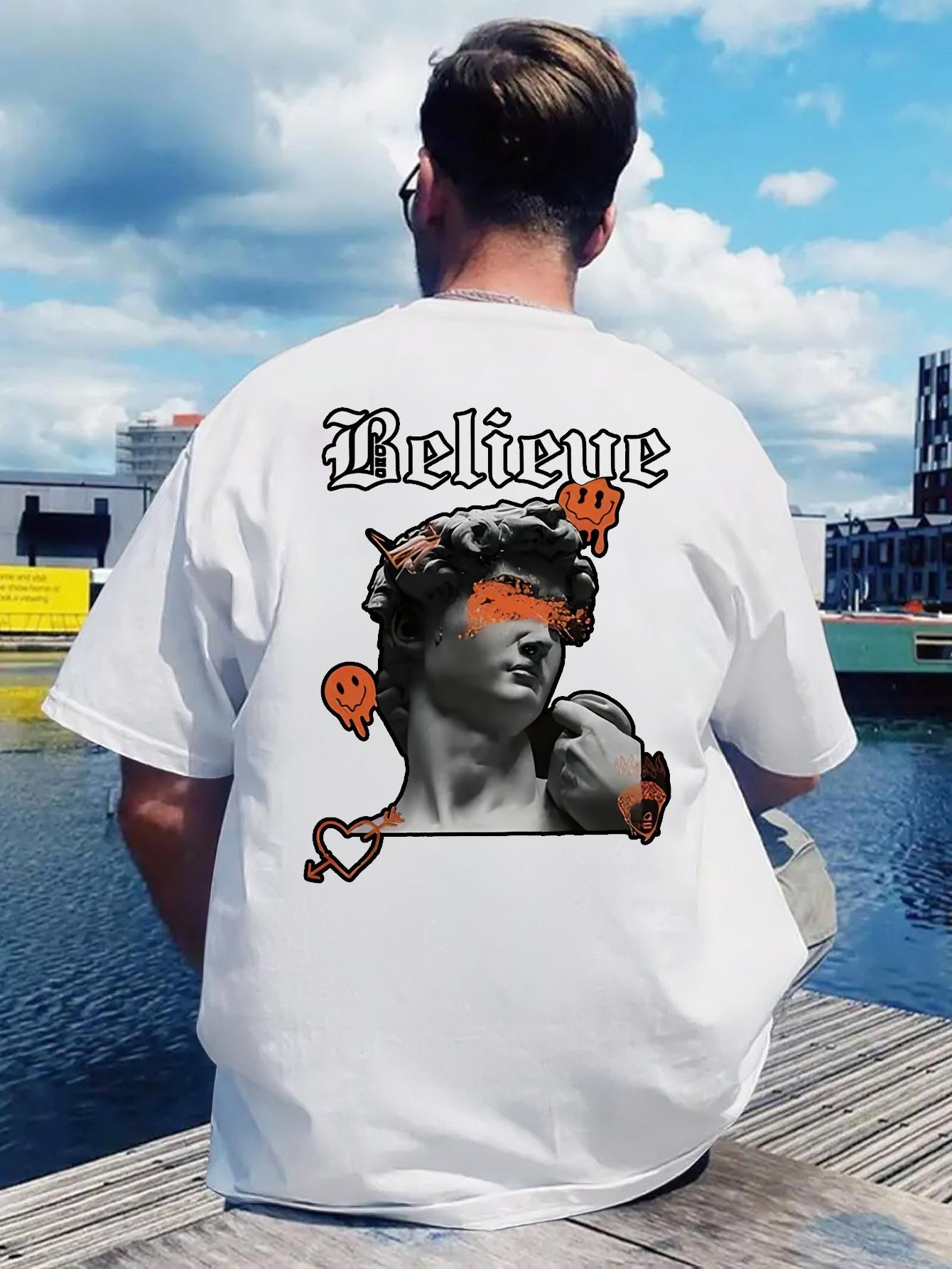 Retro Rock Band Print T-shirt XL
