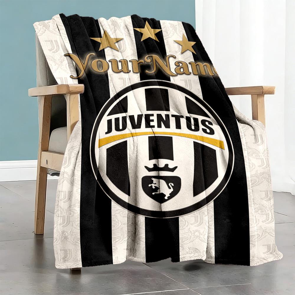 Juventus Personalized Name Blanket Throw Personalized Blanket Ultra-Soft Great for Livingroom Living Room Seaside Bedding Ideal for All Seasons
