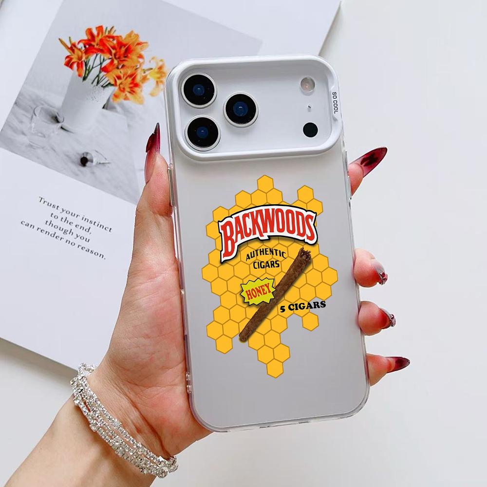 

B-Backwoods Logo Phone Case For iPhone 17 16 15 14 13 12 11 Pro Max Air Matte Laser Aurora Shockproof Funda iPhone 15 Pro Max