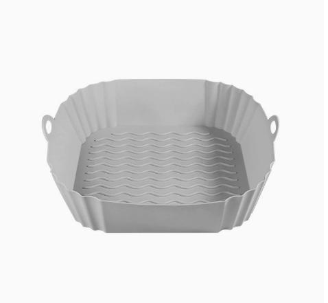 Gray Square Silicone, 75g Food-Grade Silicone Baking for Fryer, Oven and Microwave - Reusable and Easy To Clean