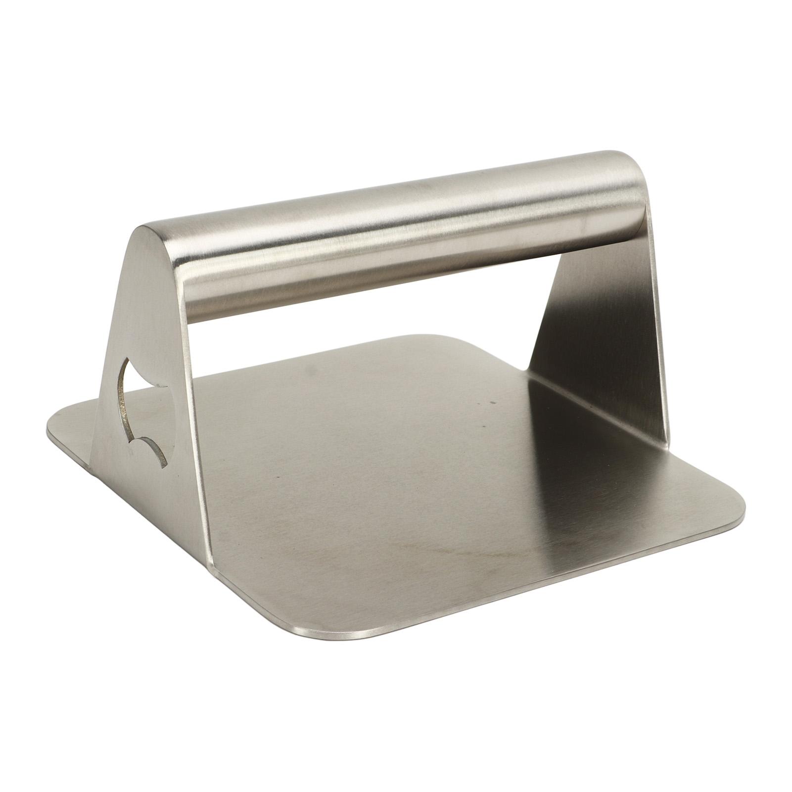 

Прямоугольный пресс для бургеров из нержавеющей стали 304, гамбургер-смешер с антипригарным покрытием, гладкое плоское дно