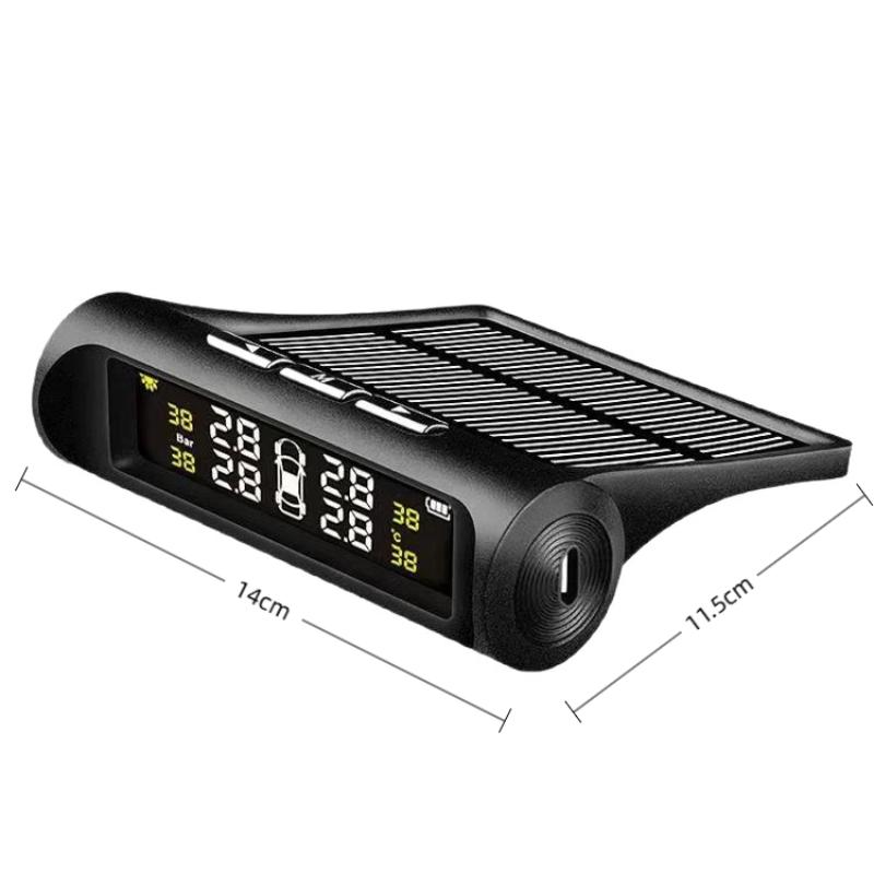 Solar Car TPMS Tire Pressure Sensor 1PC Overpressure Alarm Anti-explosion Auto Accessory for Long Distance Driving