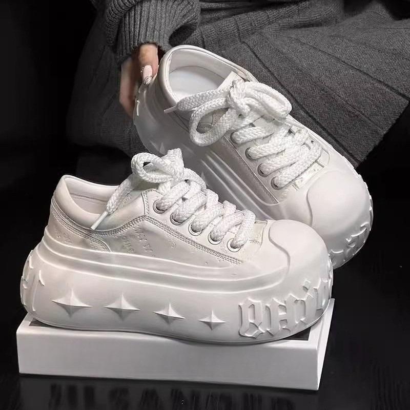 

Туфли на толстой подошве, повседневные туфли-маффины, туфли, которые растворяются, женская обувь 40 белый