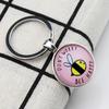 Beach Time Gemstone Keychain Metal Keyring Car Bag Pendant