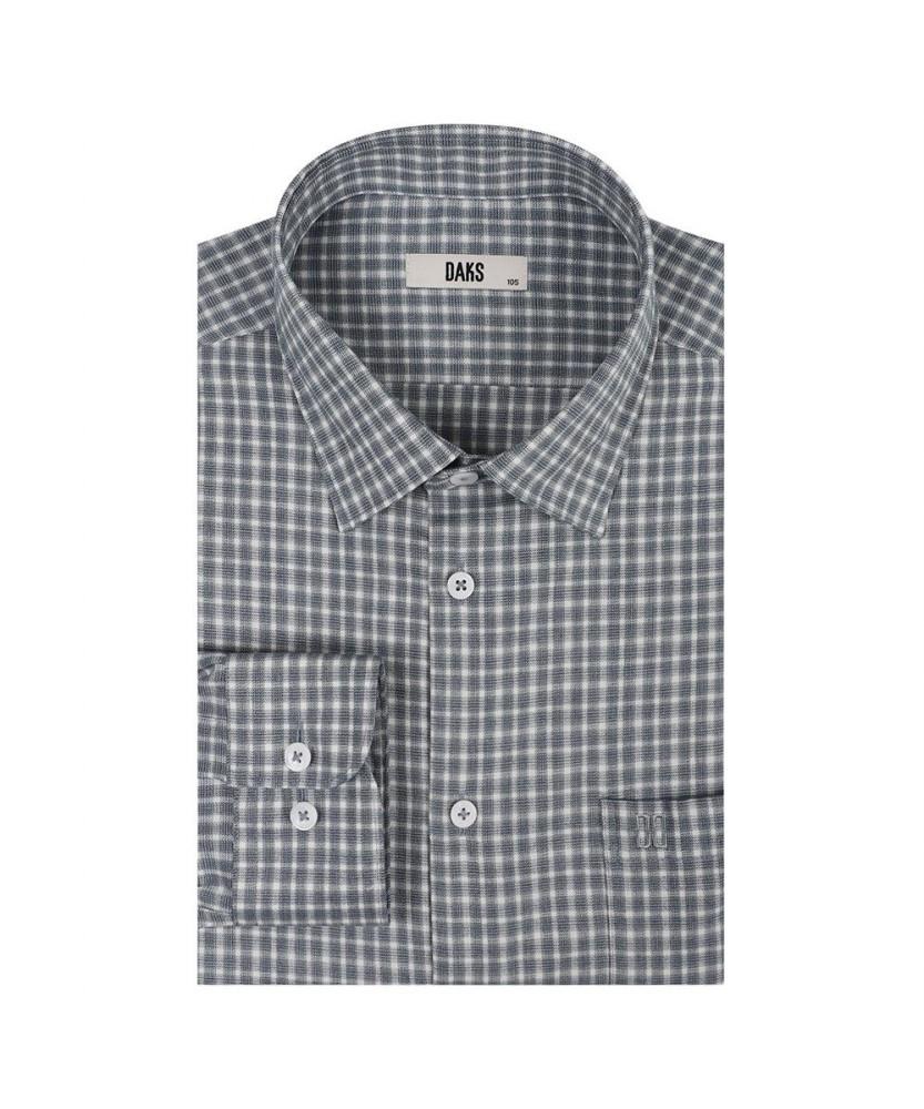 Dagseusyeocheu Brushed Polyester Blend Easy Care Stretch Small Check Casual Shirt Regular Fit_Dmp1Shcl104E1