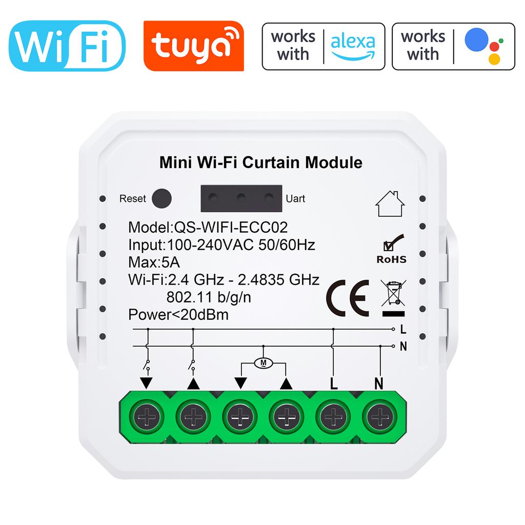 Tuya ZigBee Curtain Module Home Intelligent Appliance Curtain Module Mobilephone APP Remotely Control Compatible Alexa