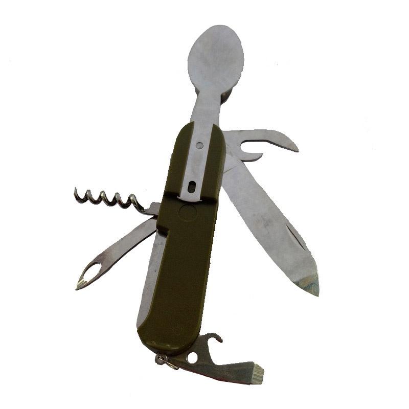 Camping Multifunctional Portable Folding Stainless Steel Tableware Cutlery