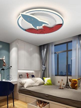 Rocket Remote Control LED Ceiling Lamp for Children's Bedroom