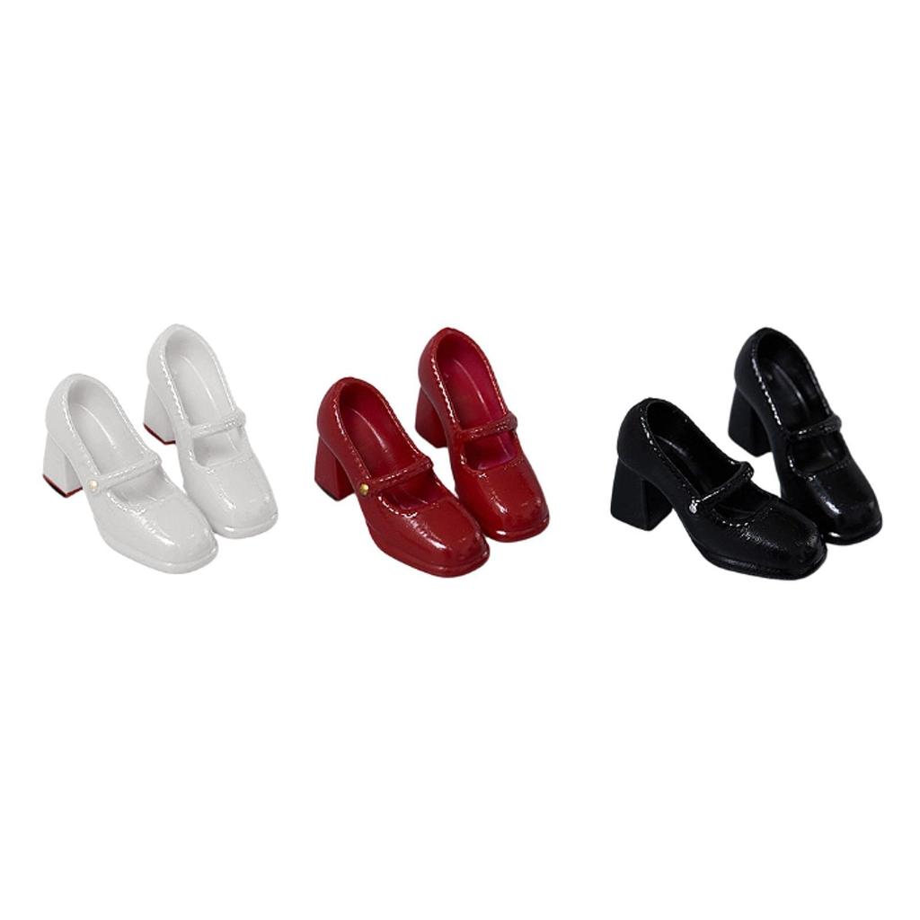 Miniature High Heels Plastic Shoe Accessories for 1/12 Scale Female Action Figure Dress Up Model