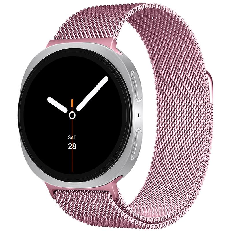 

Magnetic Band for Samsung Galaxy watch 8-8 classic 46mm 44mm 40mm Milanese loop Metal Wrist Bracelet Correa Galaxy watch 8 Strap Galaxy watch 8 40mm розовый