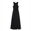 2026 Black Hepburn-Style French Sleeveless Spaghetti Strap Long Dress for Women - Spring/Summer