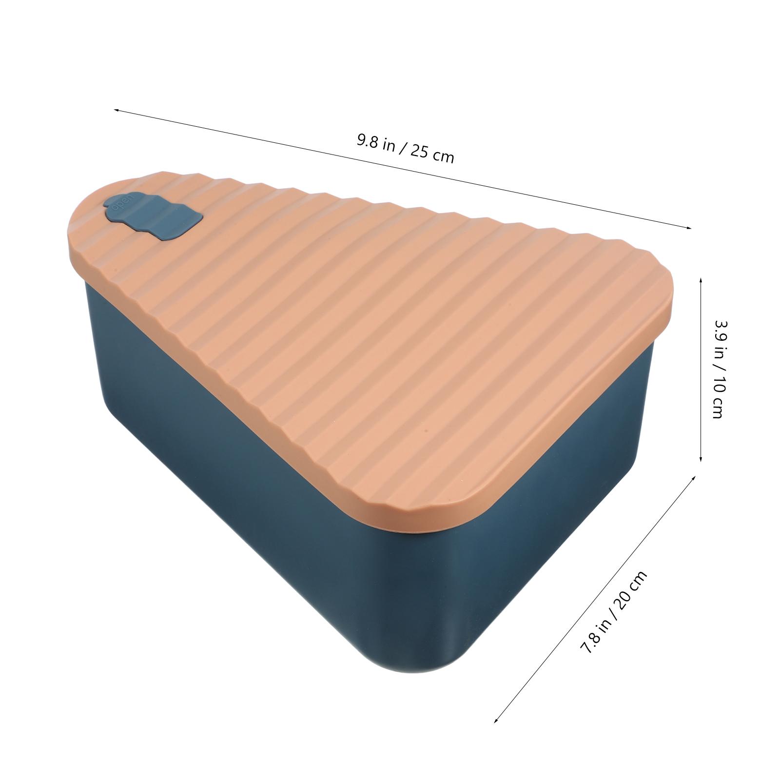 

Silicone Pizza Slice Carrier Reusable Dessert Box Keeps Food Fresh for Baking Packing Outdoor Use in Kitchens Homes синій